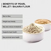 Hillpure Organic Pearl Millet Flour, Bajra Flour, Bajre ke atta, For Weight Loss  Digestive Health (1 + 1 kg), Pack of 2-thumb1