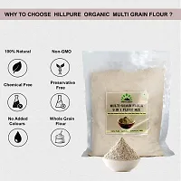 Hillpure Organic Multi Grain Flour 9 in 1 Flour Mix, Diabetic Friendly,Clinically Certified, Multigrain Atta for entire family (1 + 1Kg)-thumb2