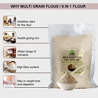 Hillpure Organic Multi Grain Flour 9 in 1 Flour Mix, Diabetic Friendly,Clinically Certified, Multigrain Atta for entire family (1 + 1Kg)-thumb1