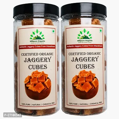 Hillpure Organic Jaggery Cubes, Gud Cubes, Authentic Jaggery Cubes (600 + 600 gm), Pack of 2-thumb0