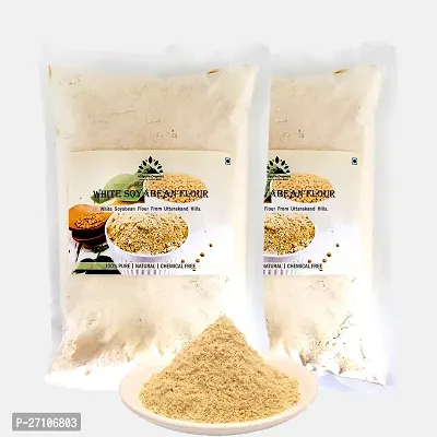 Hillpure Organic White Soyabean | High Protein | Ancient Grain | (1 + 1Kg), Pack of 2-thumb0