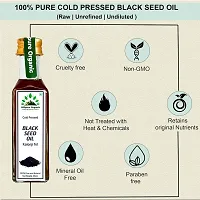 Hillpure Oganic Premium Cold Pressed Black Seed Oil,Kalonji Oil, 100% Pure  Natural for Face, Hair, Body (65 + 65 ml Glass Bottle), Pack of 2-thumb2