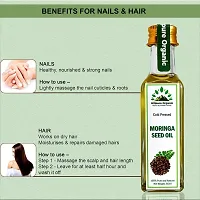 Hillpure Organic Premium Cold Pressed Moringa Seed Oil,100% Pure  Natural for Face, Hair  body (65 + 65ml, Glass Bottle), Pack of 2-thumb2