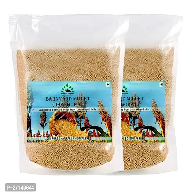 Hillpure Organic Barnyard Millet, Natural Grains, Unpolished, Sanwa, Jhangora Barnyard Millet (1 + 1 kg), Pack of 2