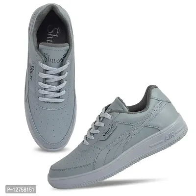 SHUZER68 Trendy Premium Comfortable Light Weight Sneakers for Men (Grey, Numeric_6)-thumb0