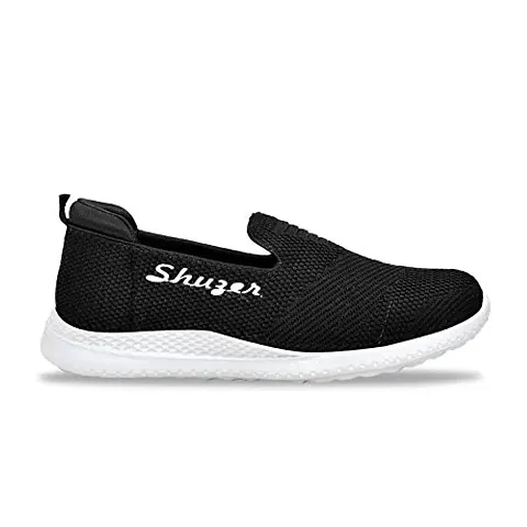 SHUZER68 Men's Stylish Premium Classy Lightweight Slip-ON Shoes (Black, Numeric_10)