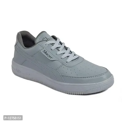 SHUZER68 Trendy Premium Comfortable Light Weight Sneakers for Men (Grey, Numeric_6)-thumb3