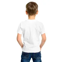 Stylish White Polyester Printed Tees For Boys-thumb2