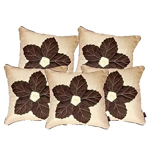 Floral Silk Cushion Covers Set Of 5