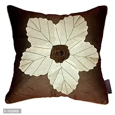 indoAmor Comfortable Flower Silk Cushion Covers - Set Of 5-thumb3