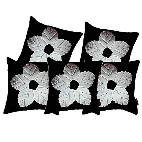 Floral Silk Cushion Covers Set Of 5