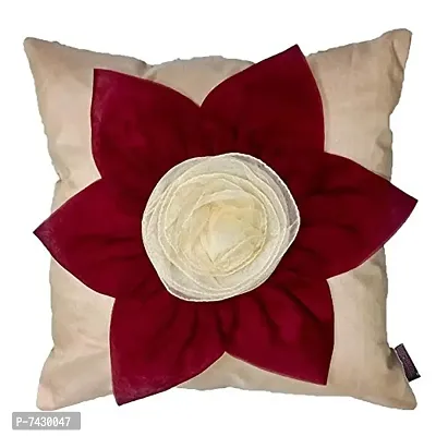 indoAmor Comfortable Flower Silk Cushion Covers - Set Of 2-thumb3