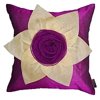 indoAmor Comfortable Flower Silk Cushion Covers - Set Of 2-thumb2