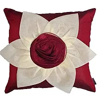 indoAmor Comfortable Flower Silk Cushion Covers - Set Of 2-thumb1