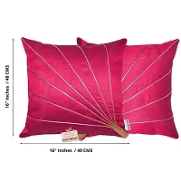 indoAmor Comfortable Striped Pattern Silk Cushion Covers - Set Of 5-thumb3