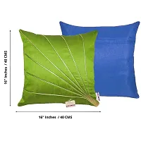 indoAmor Comfortable Striped Pattern Silk Cushion Covers - Set Of 5-thumb2