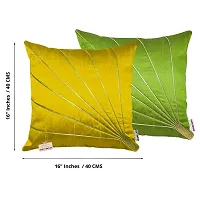 indoAmor Comfortable Striped Pattern Silk Cushion Covers - Set Of 5-thumb2