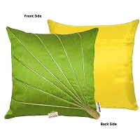 indoAmor Comfortable Striped Pattern Silk Cushion Covers - Set Of 5-thumb3