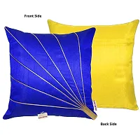 indoAmor Comfortable Striped Pattern Silk Cushion Covers - Set Of 5-thumb2