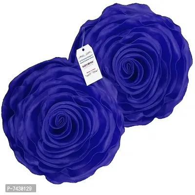 indoAmor Comfortable Rose Design Super Satin Cushion Covers - Set Of 5-thumb5