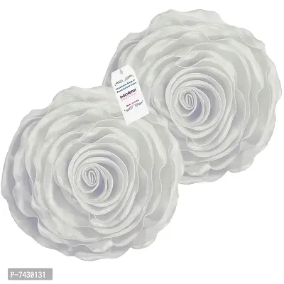 indoAmor Comfortable Rose Design Super Satin Cushion Covers - Set Of 5-thumb5