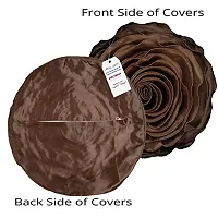 indoAmor Comfortable Rose Design Super Satin Cushion Covers - Set Of 5-thumb3