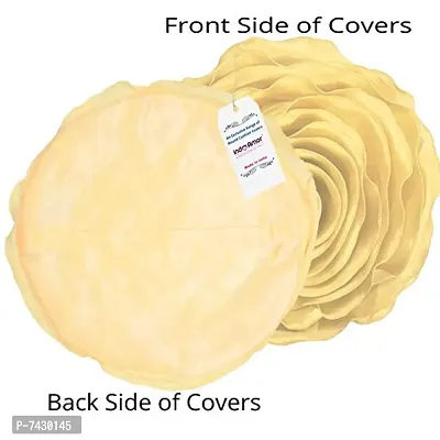indoAmor Comfortable Rose Design Super Satin Round Cushion Covers - Set Of 2-thumb3