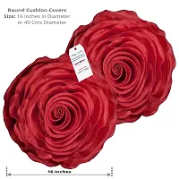 indoAmor Comfortable Rose Design Super Satin Cushion Covers - Set Of 5-thumb2