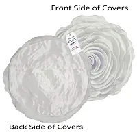 indoAmor Comfortable Rose Design Super Satin Round Cushion Covers - Set Of 2-thumb2