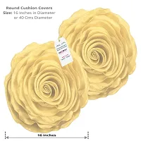 indoAmor Comfortable Rose Design Super Satin Round Cushion Covers - Set Of 7-thumb1