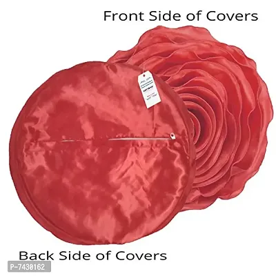 indoAmor Comfortable Rose Design Super Satin Cushion Covers - Set Of 7-thumb4