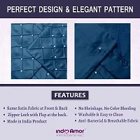 indoAmor Comfortable Pintex Crystal Stone Work Satin Throw / Pillow Cushion Covers - Set Of 2-thumb3