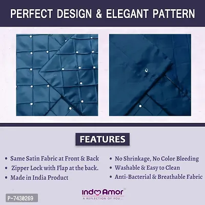 indoAmor Comfortable Pintex Crystal Stone Work Satin Throw / Pillow Cushion Covers - Set Of 2-thumb4