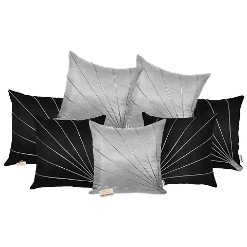 Silk Striped Cushion Covers Set Of 7 Vol 1