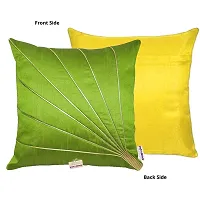 indoAmor Comfortable Silk Striped Cushion Covers - Set Of 7-thumb2