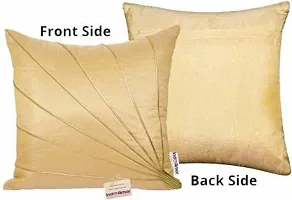 indoAmor Comfortable Silk Striped Cushion Covers - Set Of 7-thumb2