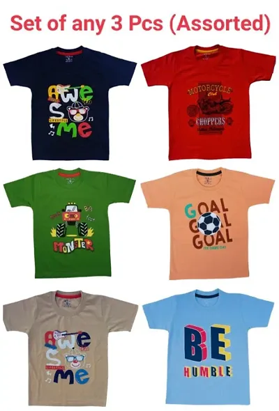 Kids Stylish Printed T-shirts Combo Pack
