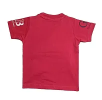 Kids Round Neck T-Shirt With Half Pant (Red)-thumb2