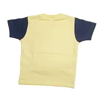 Kids Round Neck T-Shirt With Half Pant (Yellow)-thumb2