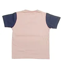 Kids Round Neck T-Shirt With Half Pant (Salmon)-thumb2