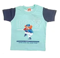 Kids Round Neck T-Shirt With Half Pant (NMint)-thumb1