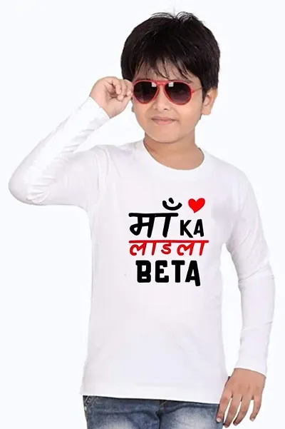 Maa Ka Ladla Beta T Shirt for Kids Boys