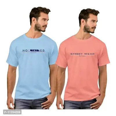 Classic Cotton Printed Tshirt for Men, Pack of 2