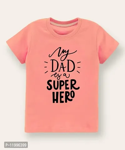 Pink Cotton Blend Printed Tees for Boys