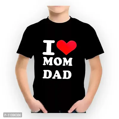 Kids tshirt for boys I Love Mom Dad-thumb0