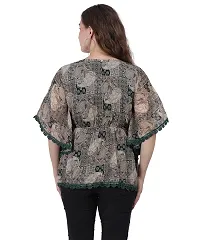 Fashion Insta Chiffon Green Printed Top for Women (Dark Green, XXL)-thumb4