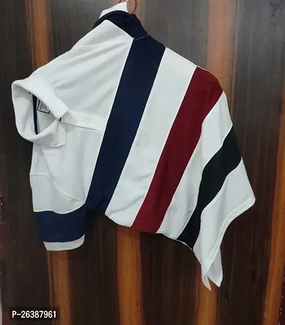 Elegant Cotton Colourblocked Polos For Men