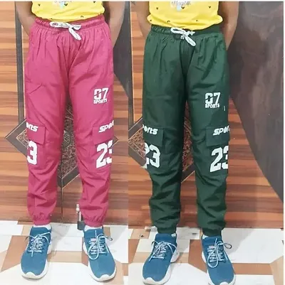 Pack Of 2 Elegant Polyester Joggers For Boys