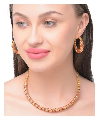 Traditional Alloy Necklace With earrings For Women