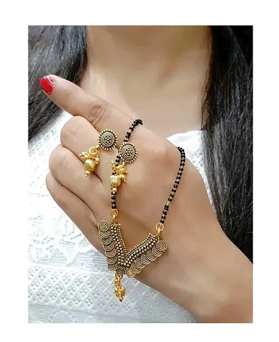 Trendy Alloy Mangalsutra With Earring For Women